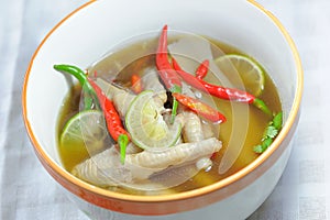 Super chicken foot soup, Thailand