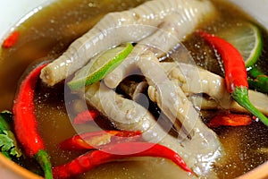 Super chicken foot soup, Thailand