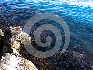 super clean sea water in cyprus coast