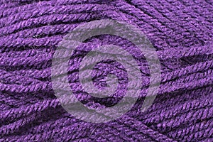 Deep Purple Yarn Texture Close Up