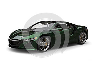 Super concept sports car - black green pearlescent paint