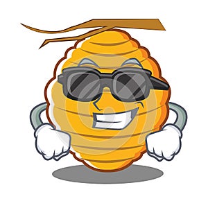 Super cool bee hive character cartoon
