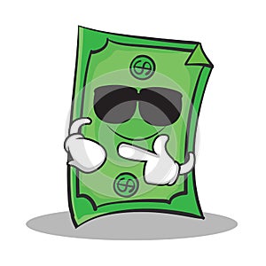 Super cool Dollar character cartoon style