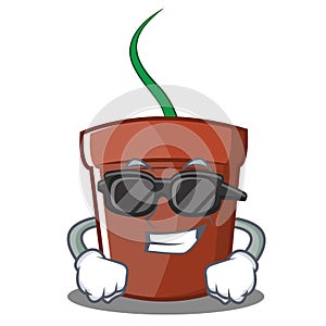 Super cool flower pot character cartoon