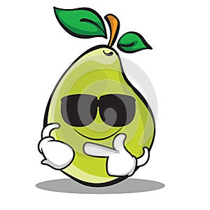 Super cool pear character cartoon