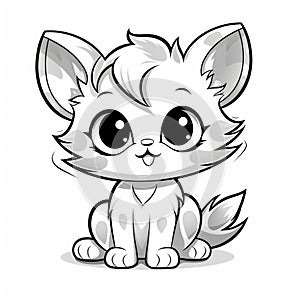 Super Cute Baby Cat in Pokemon Style AI Generated