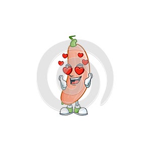 Super cute Falling in love banana squash cartoon character