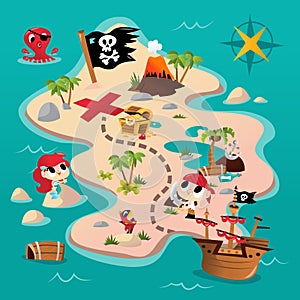 Super Cute Pirate Adventure Map