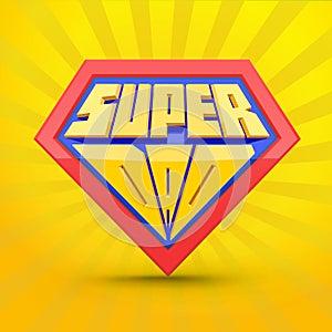 Super dad. Superdad logo. Father day concept. Father superhero. Comic style.