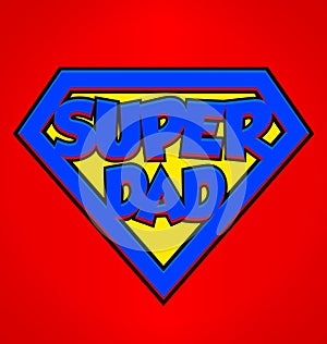 super dad superhero emblem