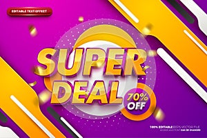 Super Deal Promo Editable text Effect Style