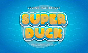Super duck editable text effect with yellow color theme