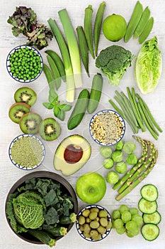 Super Food of Green Fruit and Vegetables