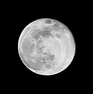 Super full moon and you can also see the large lunar craters on