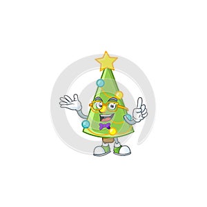 Super Funny Geek smart christmas tree decoration mascot cartoon style