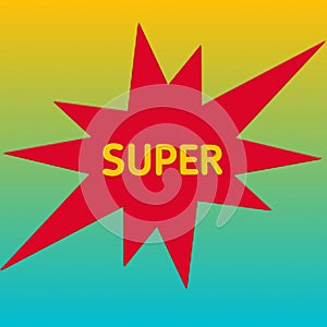 Super graphic design clipart sticker