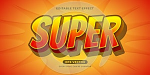 Super Hero editable text effect vector