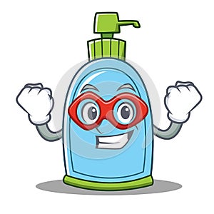 Super hero liquid soap character cartoon