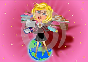 Super Hero Mom Cartoon