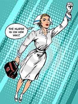 Super hero nurse flies to the rescue