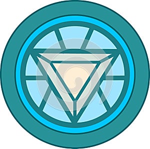 Super hero reactor logo Vector
