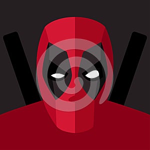 Super hero red mask for face character. Superhero mask