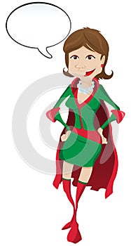 Super hero with Speech Bubble