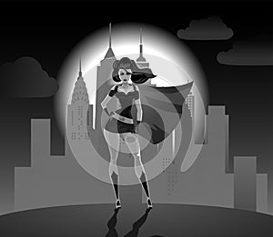 Super Heroine silhouette