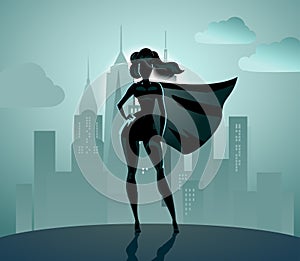 Super Heroine silhouette