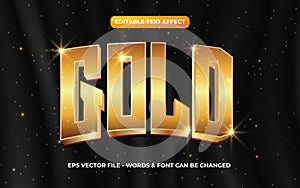 Super luxury gold editable 3d text effect