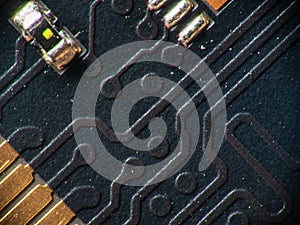 Super macro details of a computer RAM memory