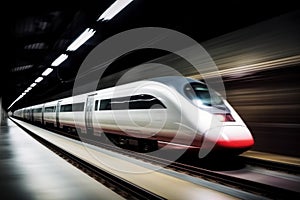 Super modern speed train. Generate Ai