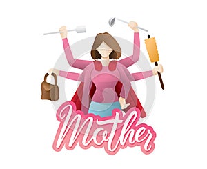 Super mom illustration