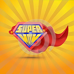 Super mom. Supermom logo. Mother day concept. Mother superhero.