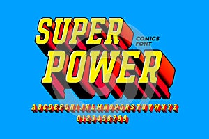 Super Power comics style font photo