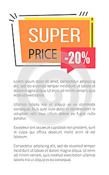 Super Prise with 20 Off Advertisement Banner