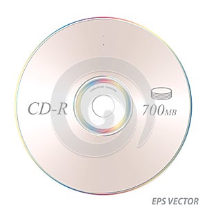 Super Realistic CD disc isolated. 3D Render.