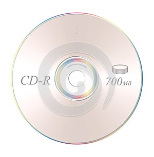 Super Realistic CD disc isolated. 3D Render.