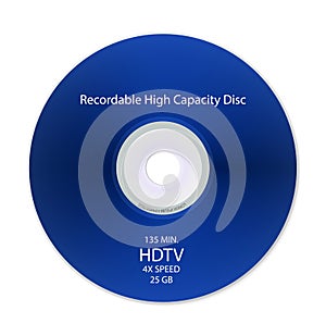 Super Realistic DVD disc isolated.