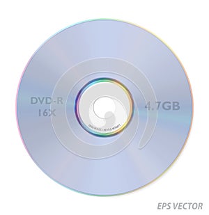 Super Realistic DVD disc isolated. 3D Render.