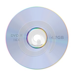 Super Realistic DVD disc isolated. 3D Render.