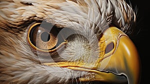 Super Realistic Eagle Eye - Detailed Penciling On Black Canvas
