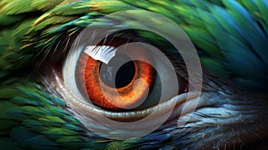 Super Realistic Parrot Eye Illustration In Cryengine Style