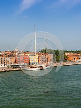 Super Sailing Yacht moored in Venice