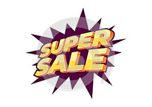 Super sale banner template design, Big sale special offer. end of season special offer banner.