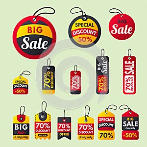 Super sale extra bonus red banners text label business shopping internet promotion discount offer vector illustration