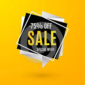 Super sale layout. Best price shape badge, discount season special offer. Vector illustration promote promotion big photo