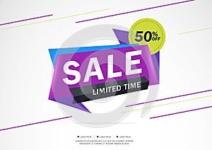 Super Sale and special offer. 50% off.