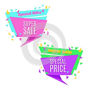 Super Sale and Special Price paper banner. Sale background. Sale tag. Sale poster. Sale vector. Special Offer. Shopping Banner