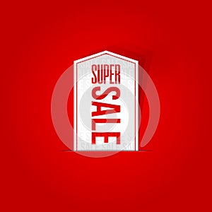 Super Sale sticker, special offer banner